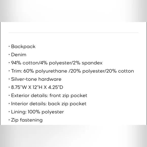 EUC Michael Kors Jaycee Embellished Denim Backpack - Picture 16 of 16